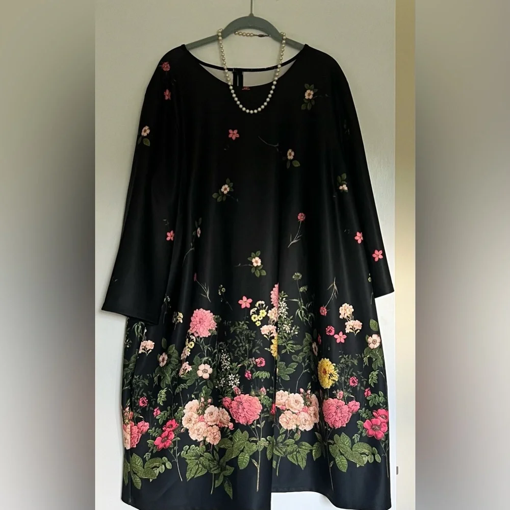ASOS CURVE Floral Shift Dress, 22 EUC - Picture 1 of 5
